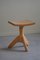 Mid-Century Modern Danish Swivel Tripod Stool in Elm, 1970s 4