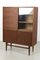 Teak Vitrine mit ausziehbarem Regal 1