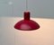 Mid-Century Danish Red Model 728 Pendant Lamp from Horn, 1960s 15