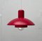 Mid-Century Danish Red Model 728 Pendant Lamp from Horn, 1960s 9