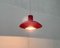 Mid-Century Danish Red Model 728 Pendant Lamp from Horn, 1960s 2