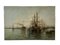 Port d'Europe du Nord, 1900, Huile sur Toile 3