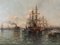 Port d'Europe du Nord, 1900, Huile sur Toile 5