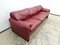 3-Seater Sofa in Red Leather by Vico Magistretti for Cassina, 1970s 5