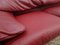 3-Seater Sofa in Red Leather by Vico Magistretti for Cassina, 1970s 7