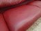 3-Sitzer Sofa aus rotem Leder von Vico Magistretti für Cassina, 1970er 11
