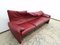 3-Seater Sofa in Red Leather by Vico Magistretti for Cassina, 1970s 4