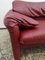 3-Sitzer Sofa aus rotem Leder von Vico Magistretti für Cassina, 1970er 6