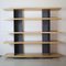 Modernist Foltern Shelves with Brackets in Black Steel Sheet by Charlotte Perriand, 1970s 1