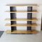 Modernist Foltern Shelves with Brackets in Black Steel Sheet by Charlotte Perriand, 1970s 9