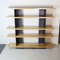 Modernist Foltern Shelves with Brackets in Black Steel Sheet by Charlotte Perriand, 1970s, Image 9