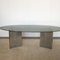 Table avec Structures en Métal avec Finitions Dorées et Plateau en Cristal, 1970s 9