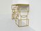 Sculptural Geometric Consolle in Brass and Mirrored Glass by Turri, 1970s 4