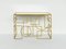 Sculptural Geometric Consolle in Brass and Mirrored Glass by Turri, 1970s 1