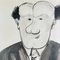 Italian Artist, Caricature Portrait, Watercolor on Paper, 1983, Framed 5