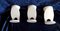 German Cloakroom Hooks in White Painted Metal from Schönbuch, 1970s, Set of 3 5