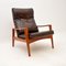 Vintage DanishTeak and Leather Armchairs attributed to Arne Wahl Iversen from Komfort, 1960s, Set of 2, Image 7