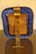 Saphirblauer Bilderrahmen aus gedrehtem Muranoglas & Messing von Barovier E Toso 12
