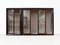 Large Italian Wardrobe with Sliding Doors and Brass Details attributed to Renzo Zavanelli, 1951, Set of 2, Image 3