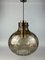 Space Age Ceiling Lamp in Glass and Brass from Glashütte Limburg, Germany, 1960s-1970s 18