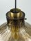 Space Age Ceiling Lamp in Glass and Brass from Glashütte Limburg, Germany, 1960s-1970s, Image 14