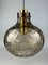 Space Age Ceiling Lamp in Glass and Brass from Glashütte Limburg, Germany, 1960s-1970s 8