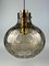Space Age Ceiling Lamp in Glass and Brass from Glashütte Limburg, Germany, 1960s-1970s, Image 8