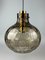 Space Age Ceiling Lamp in Glass and Brass from Glashütte Limburg, Germany, 1960s-1970s, Image 20