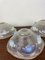 Art Deco Opalescent Pressed Ice Glass Lampshades from Ezan, France, 1930s, Set of 4 10