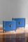 Mid-Century Konsolen-Sideboards aus lackiertem Holz mit Messingdetails, 1950er, 2er Set 1