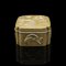 Small Edo Era Victorian Seamstress Button Box in Brass, Japan, 1850s 4