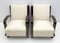 Italian Art Deco Bouclè and Walnut Chaise Longues, 1930s, Set of 2 6