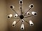 Mid-Century Brass & Opaline Glass Chandelier by Rupert Nikoll, 1950s 7