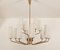 Lámpara de araña Mid-Century de latón y vidrio opalino de Rupert Nikoll, años 50, Imagen 6