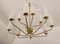 Mid-Century Brass & Opaline Glass Chandelier by Rupert Nikoll, 1950s 2