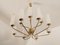 Mid-Century Brass & Opaline Glass Chandelier by Rupert Nikoll, 1950s 8