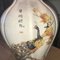 Lampada da tavolo in ceramica giapponese con motivo pavone, Immagine 4