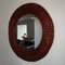 Vintage Braided Wicker Mirror, Italy, 1970s, Image 10