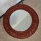 Vintage Braided Wicker Mirror, Italy, 1970s, Image 6