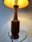 Mid-Century Danish Teak Lamp with Original Raffia Shade, 1960s 2