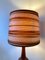 Mid-Century Danish Teak Lamp with Original Raffia Shade, 1960s 7