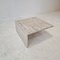 Square Travertine Coffee Table attributed to Up & Up, Italy, 1970s 2