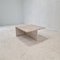 Square Travertine Coffee Table attributed to Up & Up, Italy, 1970s 1