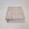 Square Travertine Coffee Table attributed to Up & Up, Italy, 1970s 8
