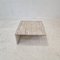 Square Travertine Coffee Table attributed to Up & Up, Italy, 1970s 3