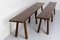 Spanish Benches in Beech, 1960s, Set of 2 3