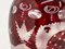 Ruby Red Hand Cut Glass Vase from Egermann, Czechoslovakia, 1940s 8