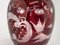Jarrón en rojo rubí de vidrio tallado a mano de Egermann, Checoslovaquia, años 40, Imagen 6