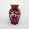 Ruby Red Hand Cut Glass Vase from Egermann, Czechoslovakia, 1940s 10