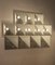 Attaccapanni con luci su basi quadrate regolabili in acciaio, anni '70, Immagine 3